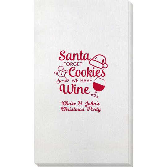 Santa Forget Cookies Bamboo Luxe Guest Towels